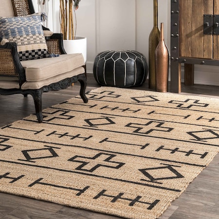 Nuloom Hand Loomed Natural Fiber Barry Area Rug 6ft x 9ft GVSK01A-609